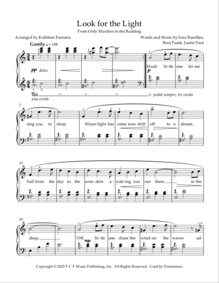 Look For The Light Piano Method scores gallery preview page 2
