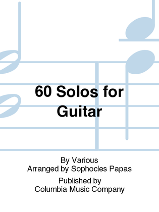 Book cover for 60 Solos For Guitar