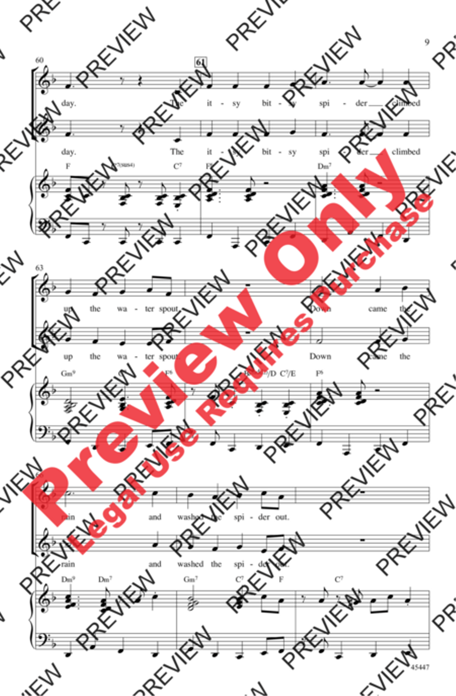 The Itsy Bitsy Spider The Itsy Bitsy Spider 2-Part scores gallery preview page 9