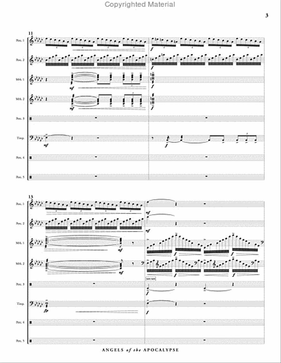 Angels of the Apocalypse Percussion Ensemble scores gallery preview page 4