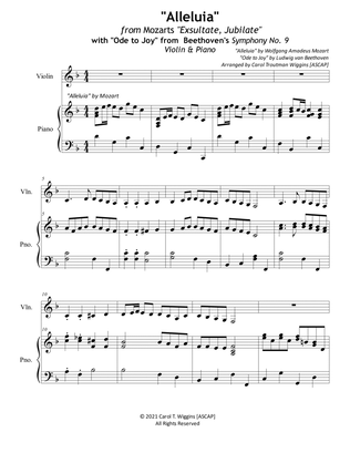 Book cover for Alleluia with Ode to Joy (Violin & Piano)