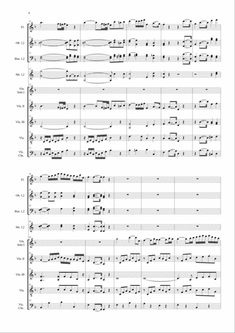 ROMANCE No. 2 Op. 50 - Beethoven - For full Orchestra - With parts Full Orchestra scores gallery preview page 4
