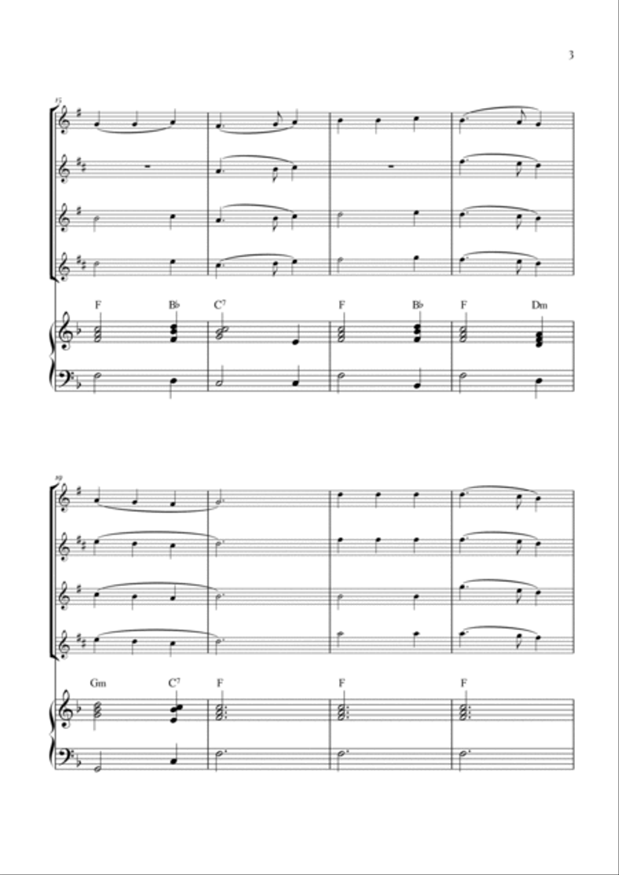 My Country 'Tis of Thee (America) Saxophone Quartet scores gallery preview page 3