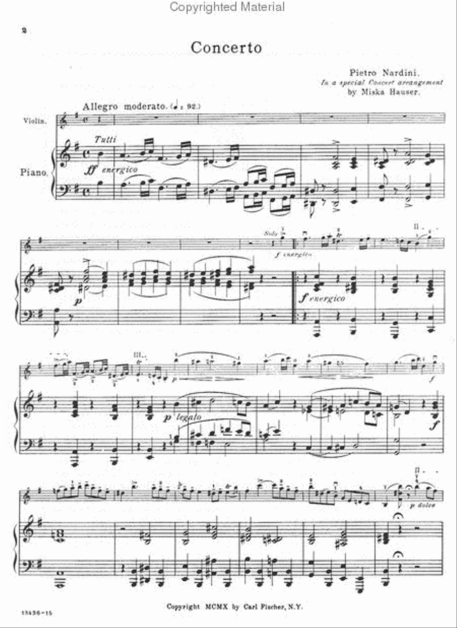 Concerto In E Minor Violin Solo scores gallery preview page 2