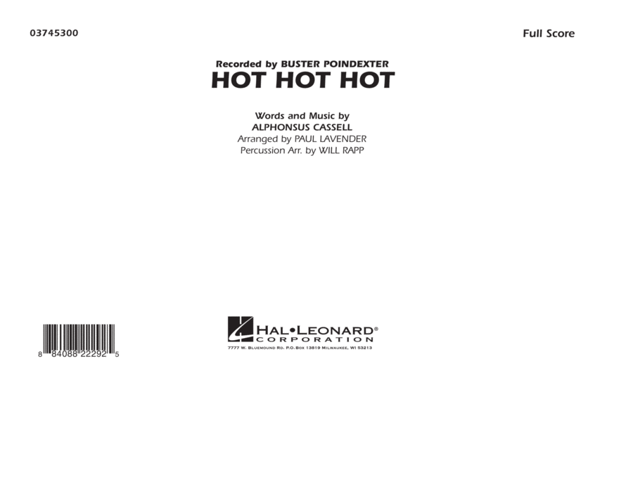 Hot Hot Hot - Full Score