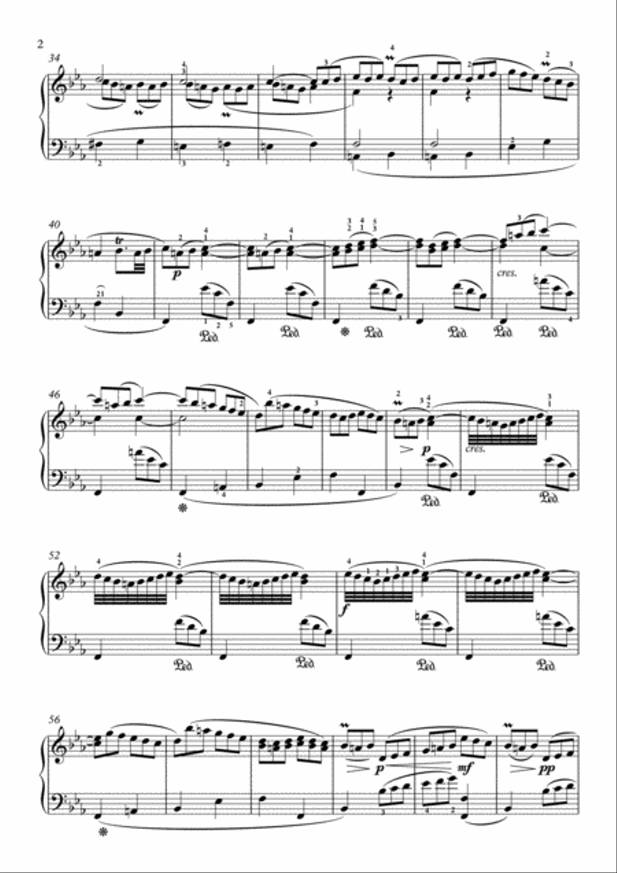 Scarlatti-Sonata in E flat-Major L.113 K.507(piano) Piano Solo scores gallery preview page 3