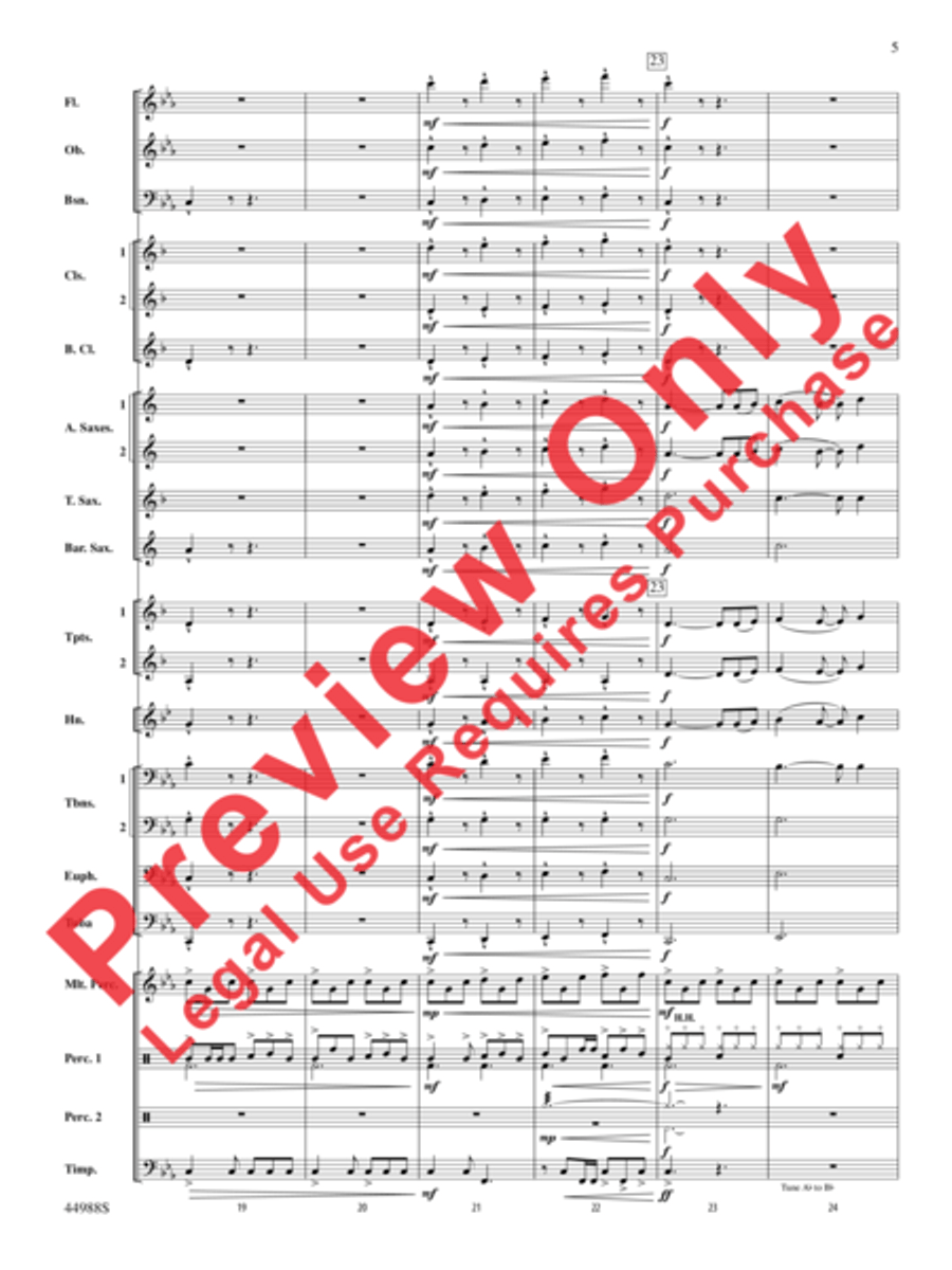 Escape from Dead Raider's Hollow Concert Band scores gallery preview page 6