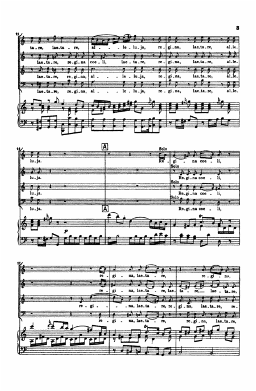 Regina Coeli, K. 276 4-Part scores gallery preview page 4
