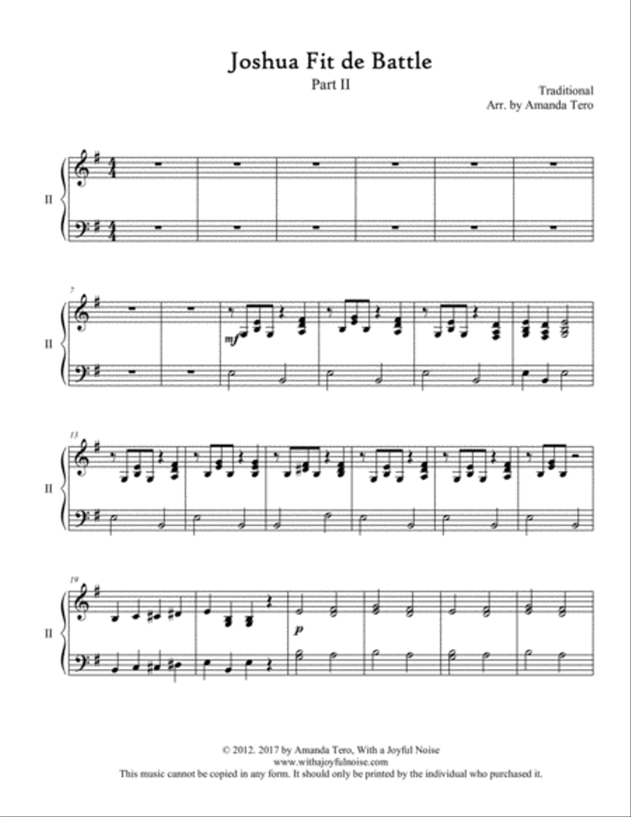 Joshua Fit de Battle (Piano Trio) image number null