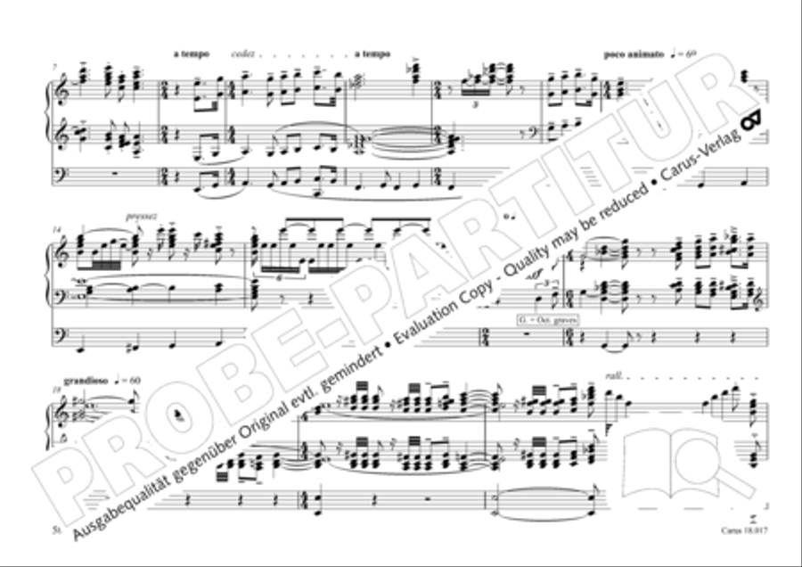 Tournemire: Funf Improvisationen fur Orgel solo Organ Solo scores gallery preview page 58
