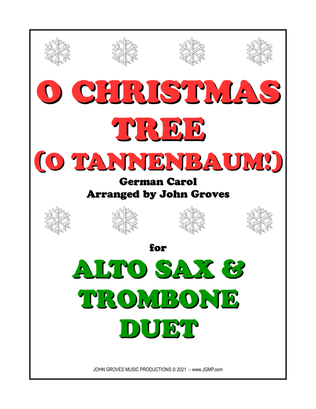 Book cover for O Christmas Tree (O Tannenbaum!) - Alto Sax & Trombone Duet