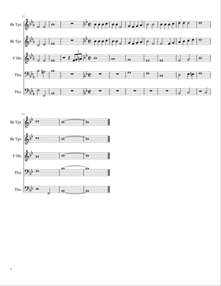 Good King Wenceslas Brass Ensemble scores gallery preview page 4