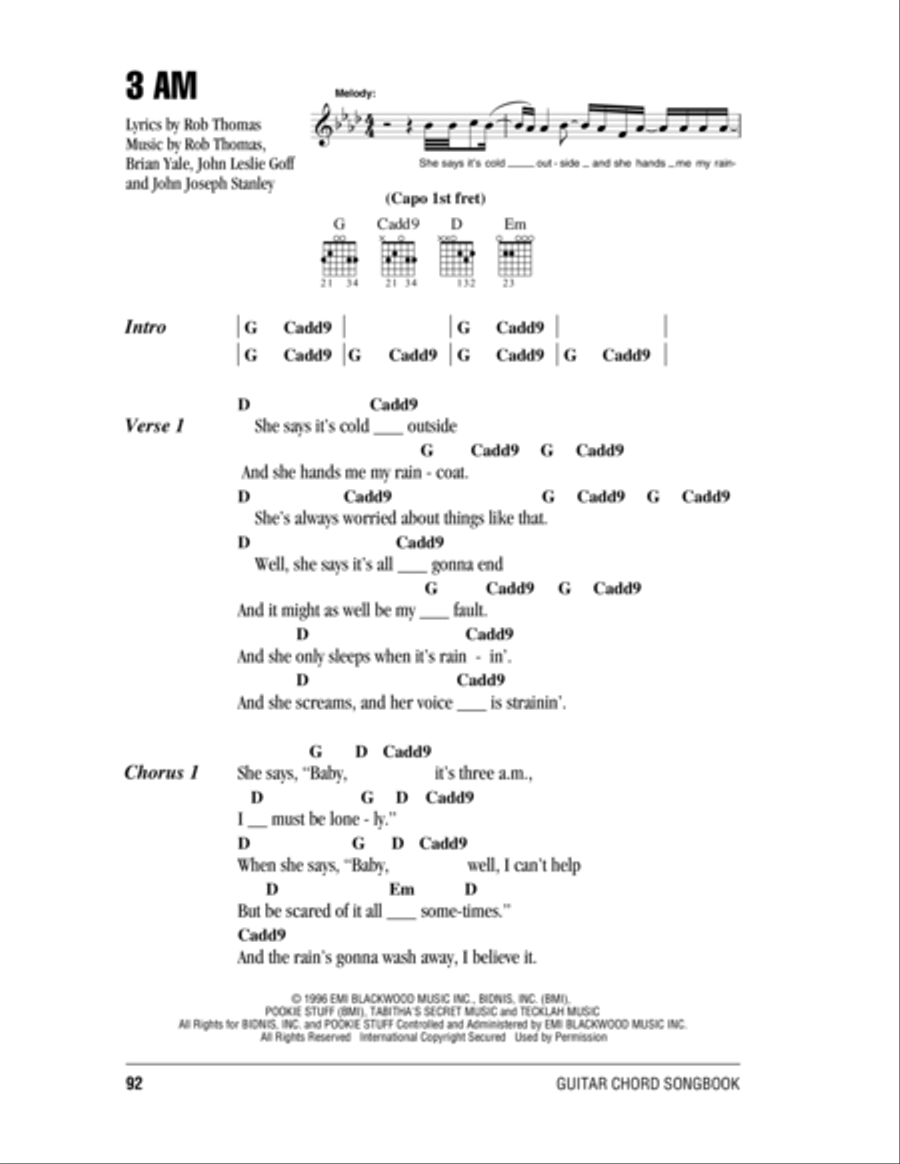 3 AM Acoustic Guitar scores gallery preview page 1