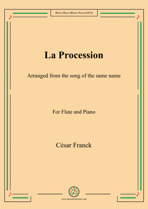 Book cover for Franck-La procession,for Flute and Piano