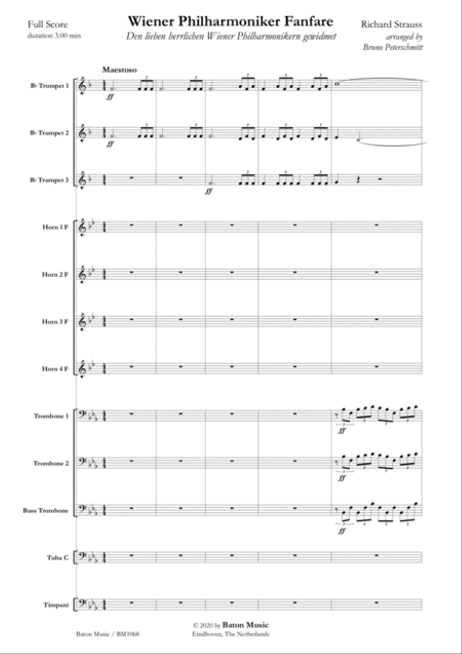 Wiener Philharmoniker Fanfare Brass Ensemble scores gallery preview page 2