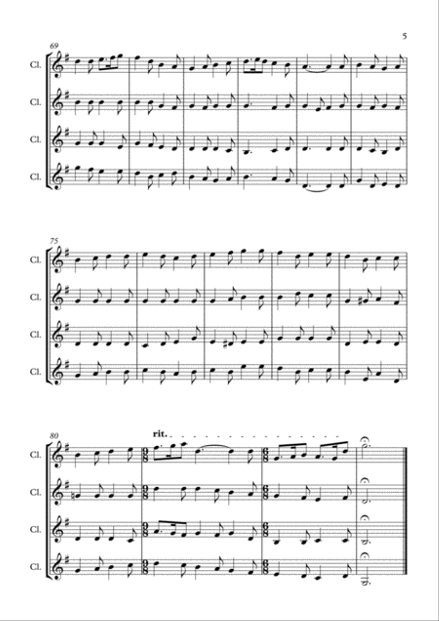 An Australian Christmas Woodwind Quartet scores gallery preview page 5