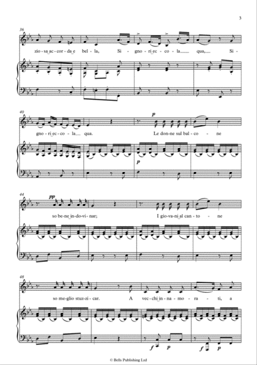 Chi vuol la zingarella (E-flat Major) Voice Solo scores gallery preview page 3