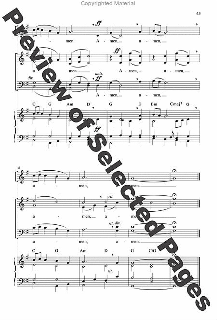 Jubilation Mass - Choral / Accompaniment edition 4-Part scores gallery preview page 28