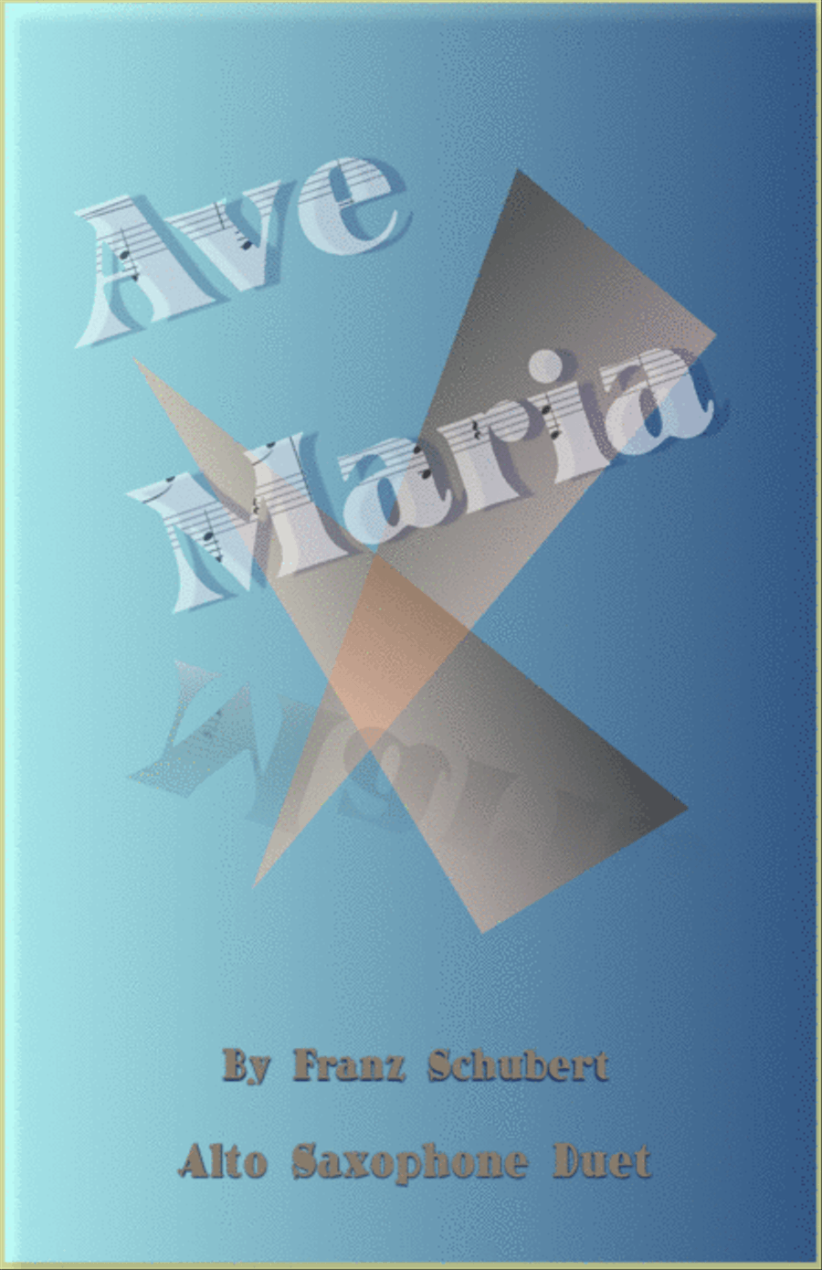 Ave Maria by Franz Schubert, Alto Saxophone Duet Woodwind Duet scores gallery preview page 1