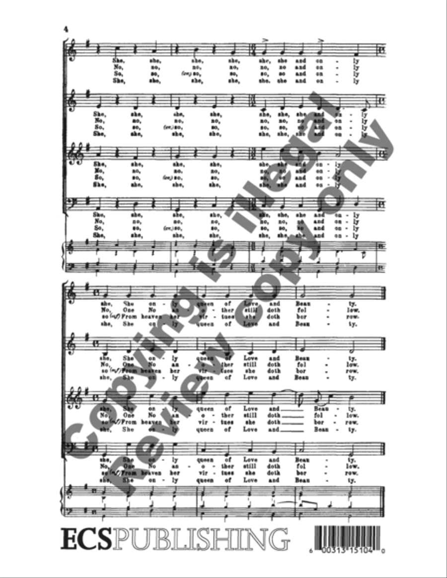 Say, Love, if Ever Thou Didst Find 4-Part scores gallery preview page 4