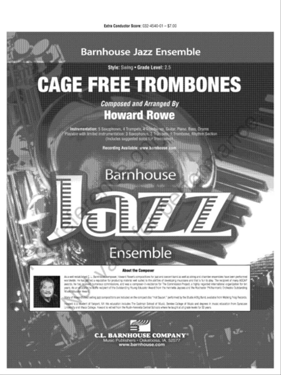 Cage Free Trombones Jazz Ensemble scores gallery preview page 2