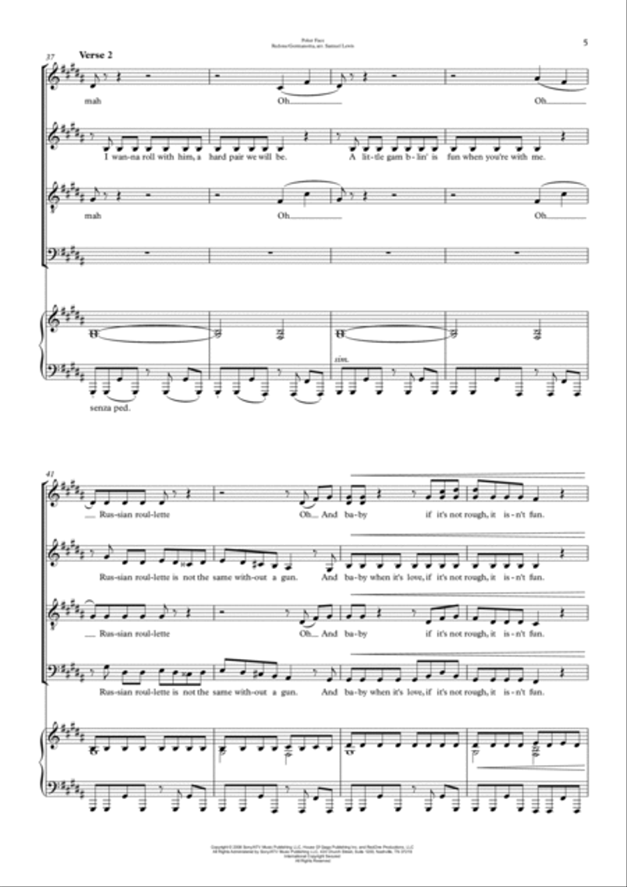 Poker Face 4-Part scores gallery preview page 5