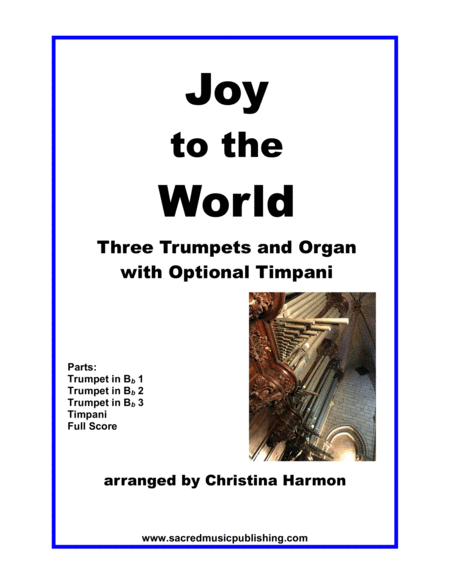 Joy to the World - Three Trumpets and Organ with Optional Timpani image number null