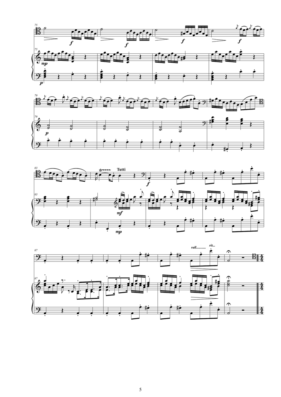 Vivaldi - Cello Concerto No.4 in A minor RV 422 for Cello and Piano Piano scores gallery preview page 5