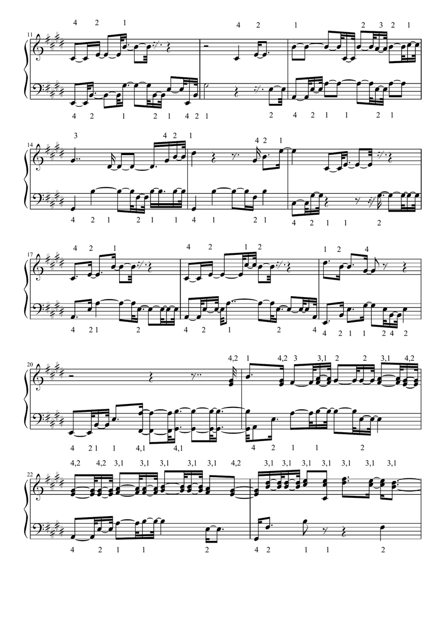 (They Long To Be) Close To You Celtic Harp scores gallery preview page 2
