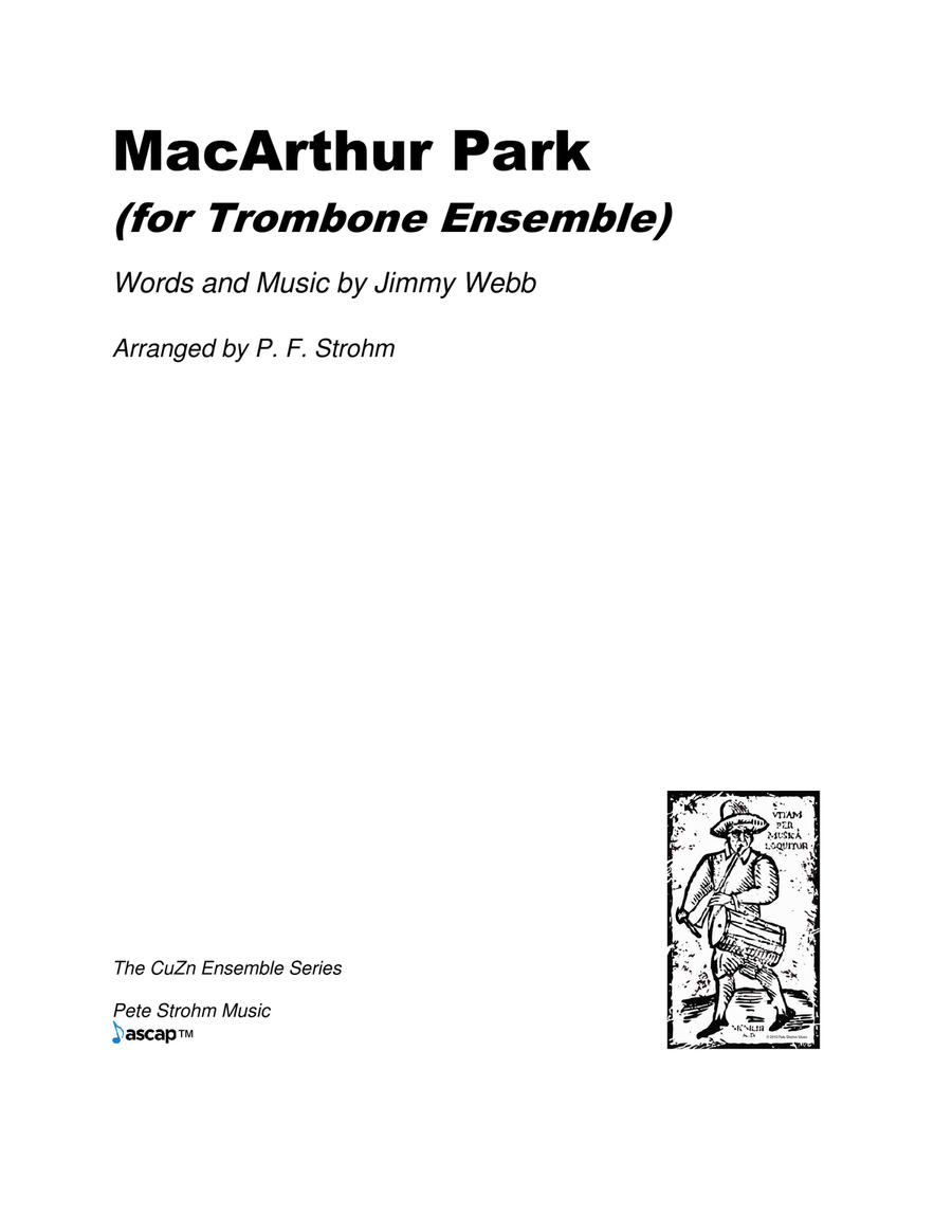 Macarthur Park Trombone scores gallery preview page 1