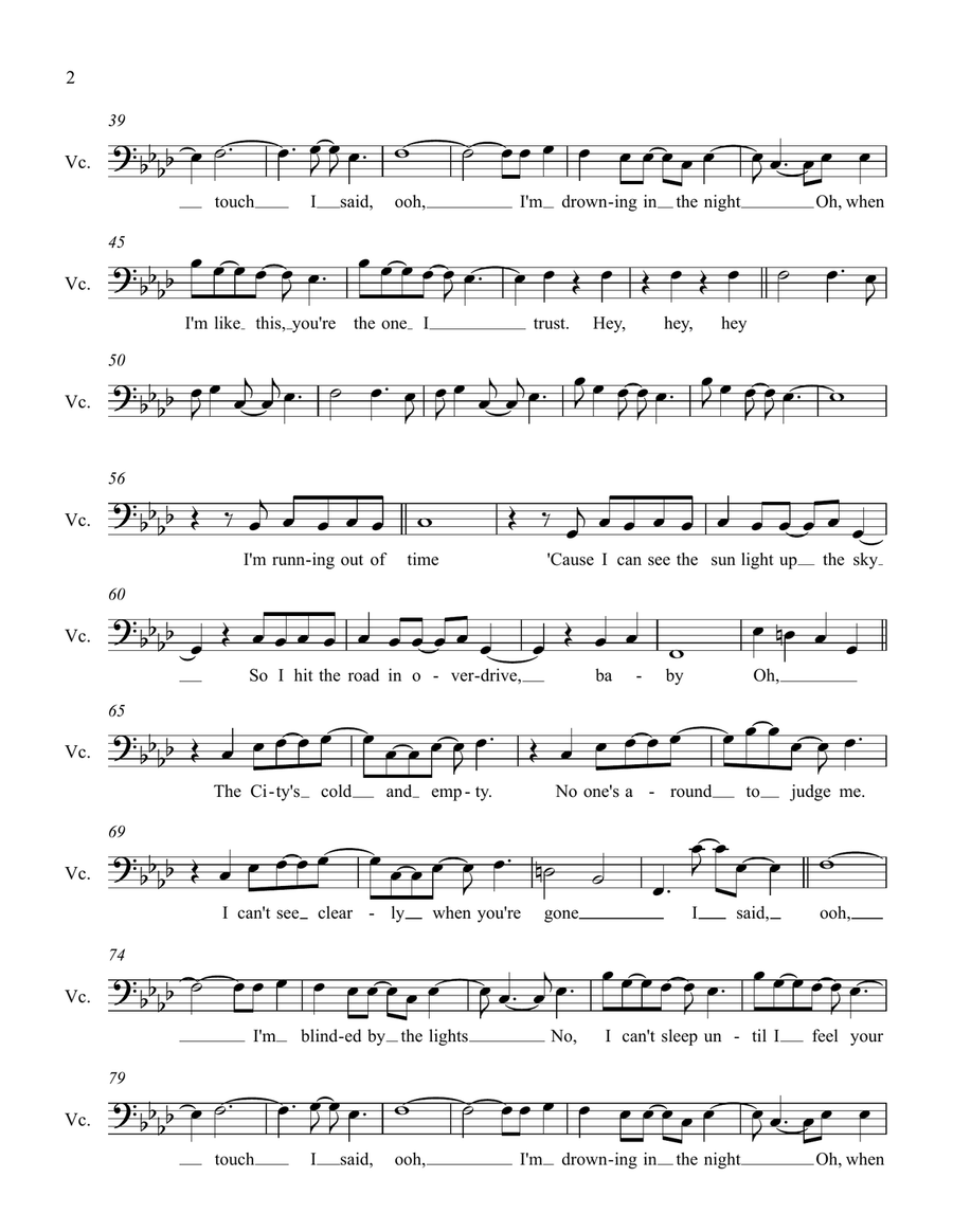 Blinding lights saxophone sheet music hot sale