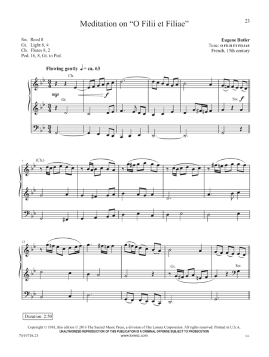 A Eugene Butler Organ Treasury Organ Solo scores gallery preview page 6