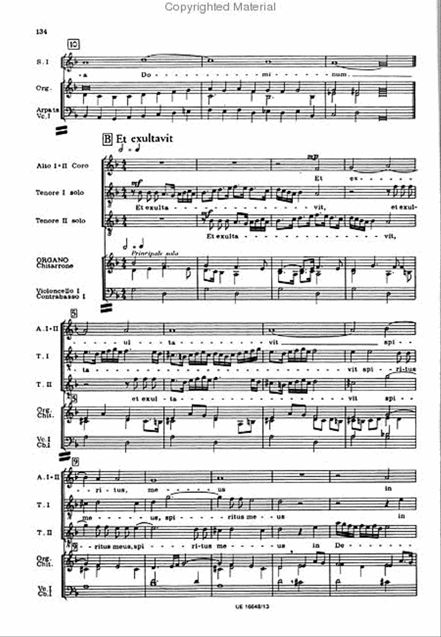 Monteverdi Vespro Della Beata Vergine Choir scores gallery preview page 7