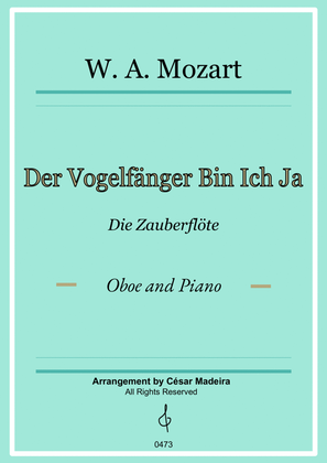 Book cover for Der Vogelfänger Bin Ich Ja - Oboe and Piano (Full Score and Parts)