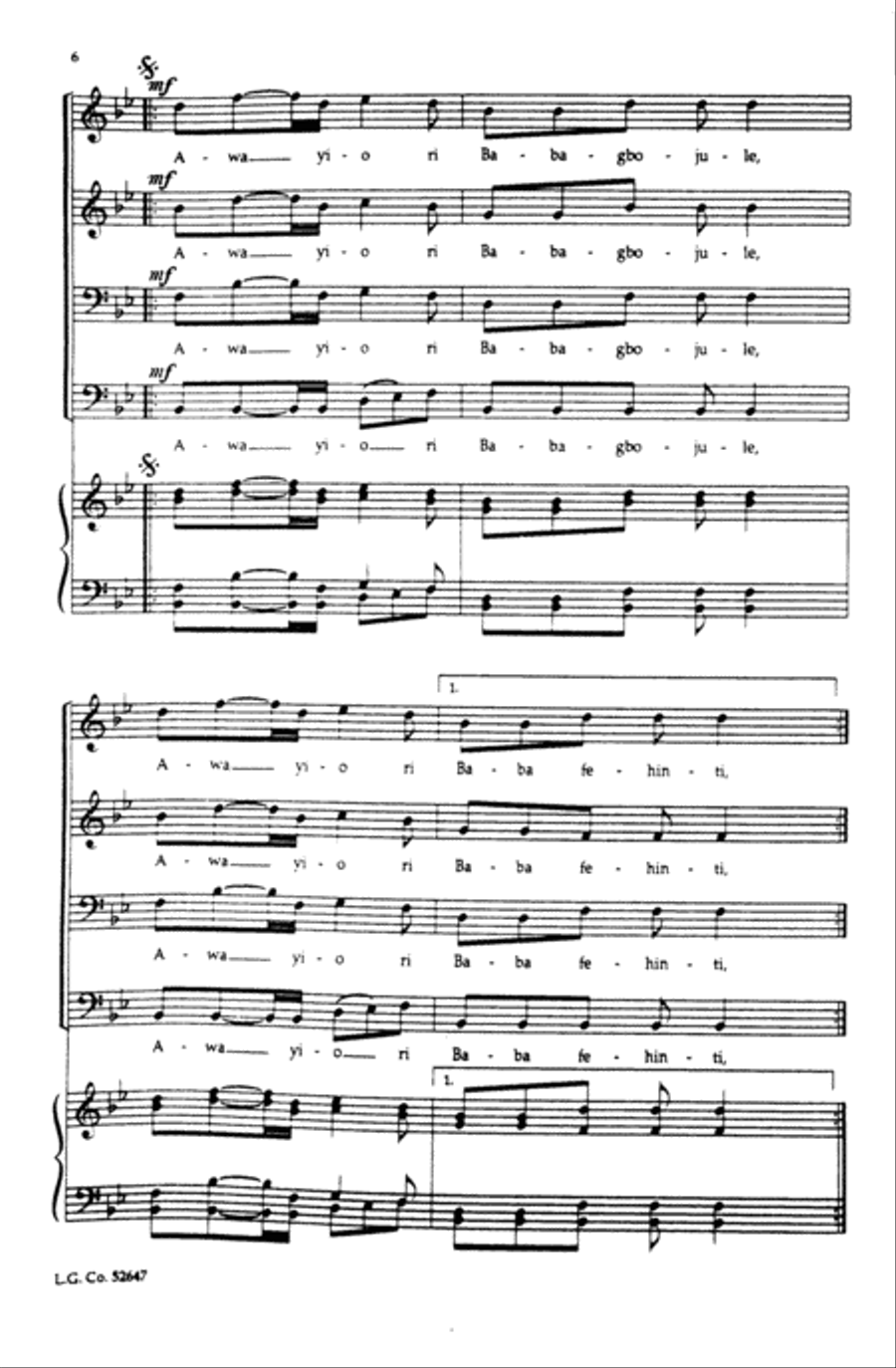 Betelehemu Betelehemu Choir scores gallery preview page 5