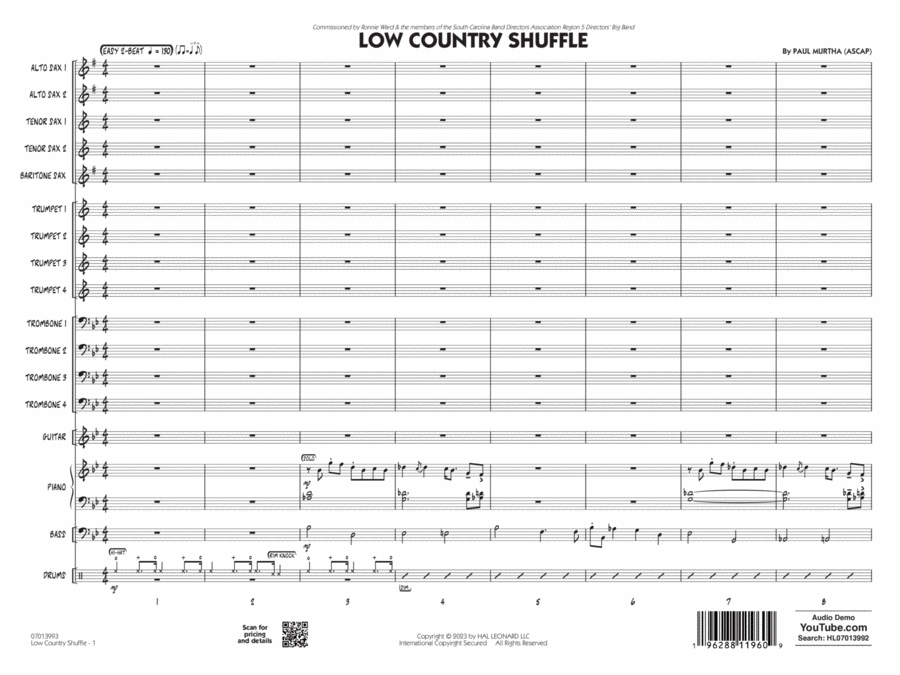 Low Country Shuffle - Conductor Score (Full Score) Jazz Ensemble scores gallery preview page 1