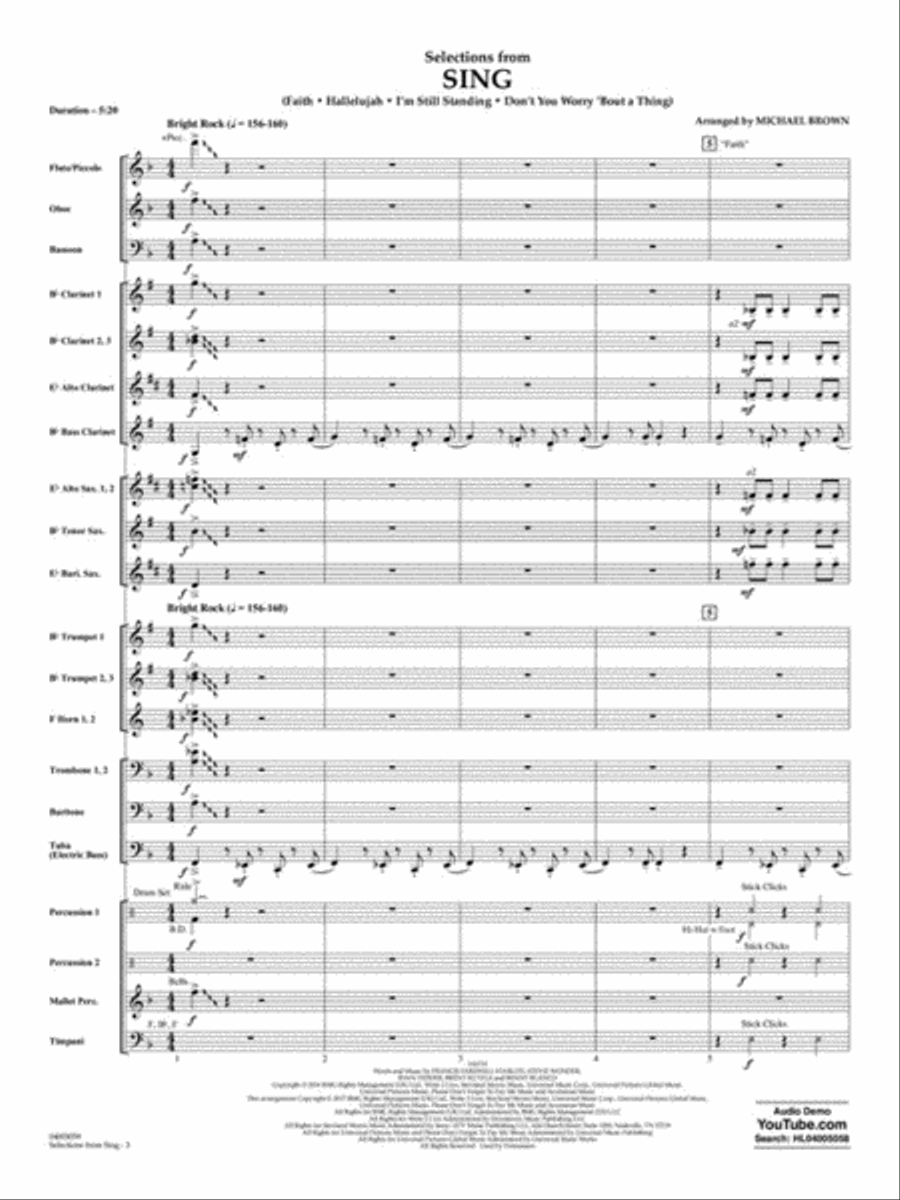 Selections from Sing Concert Band scores gallery preview page 3