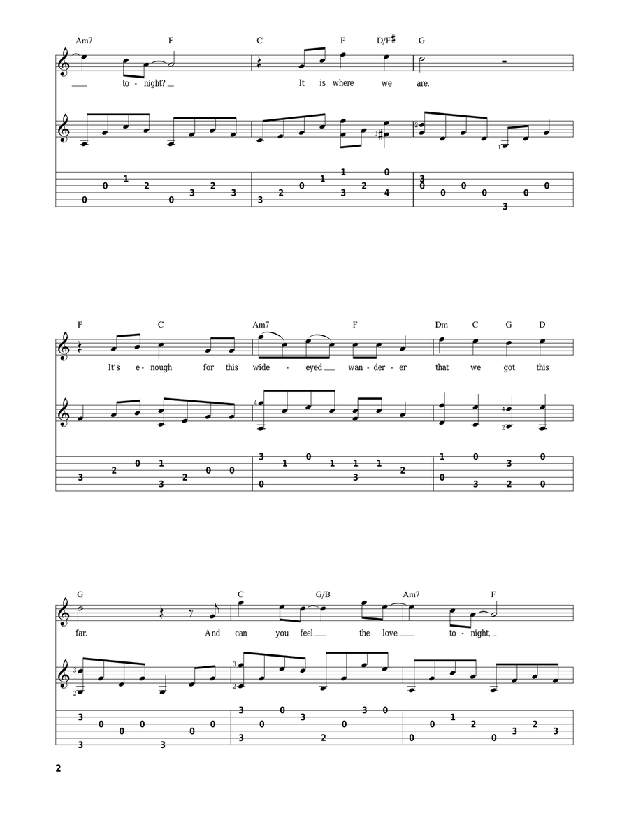 Can You Feel The Love Tonight (from The Lion King) Acoustic Guitar scores gallery preview page 2
