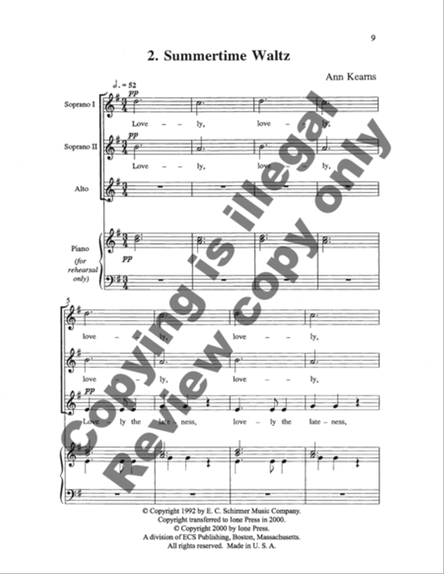 The Moon in the Sky SSA scores gallery preview page 10