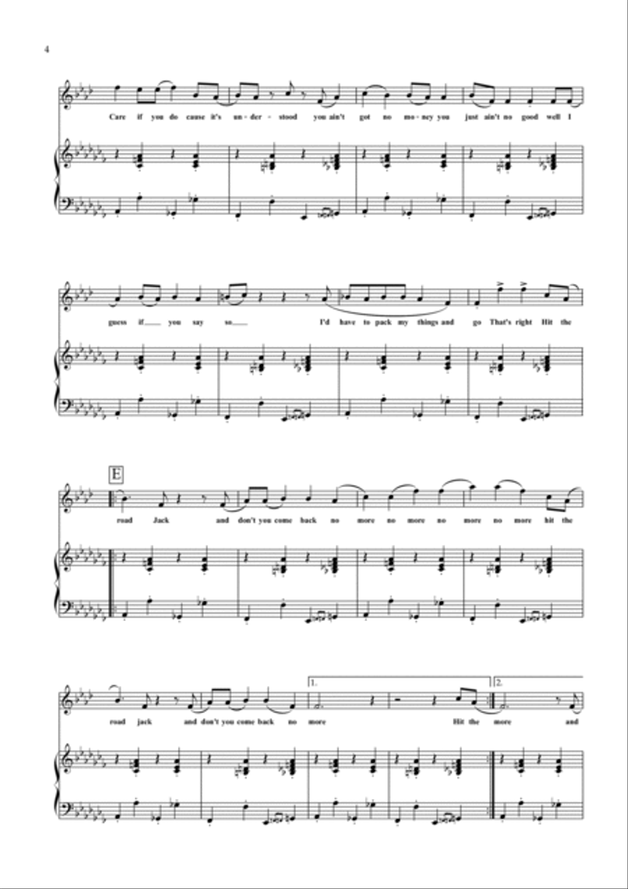 Hit The Road Jack Hit The Road Jack Alto Saxophone scores gallery preview page 4