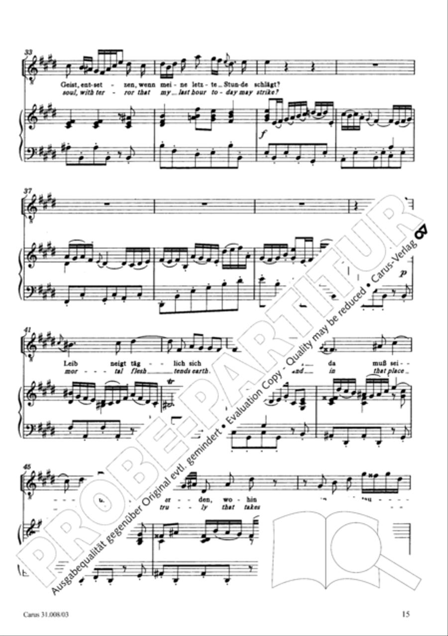 O my God, when shall I perish (Liebster Gott, wenn werd ich sterben) 4-Part scores gallery preview page 20