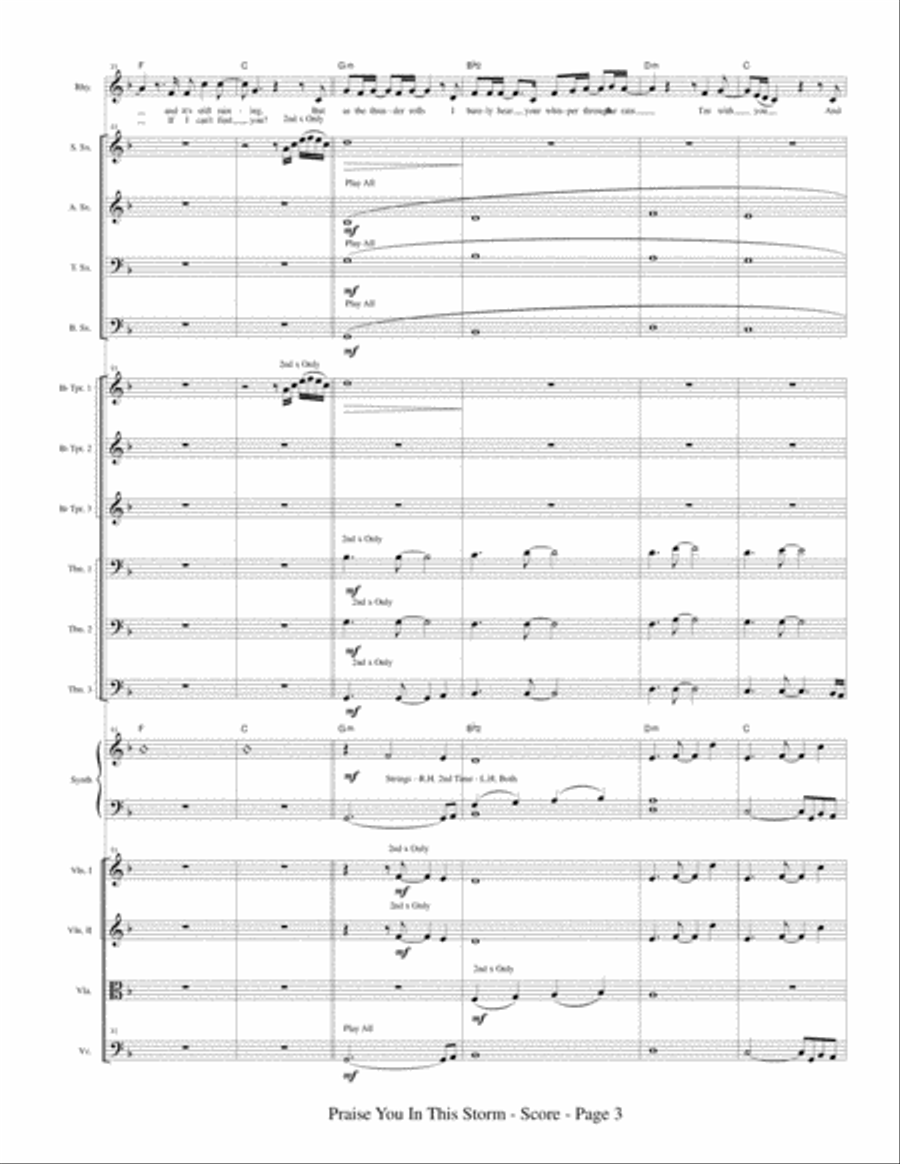 Praise You In This Storm Large Ensemble scores gallery preview page 5