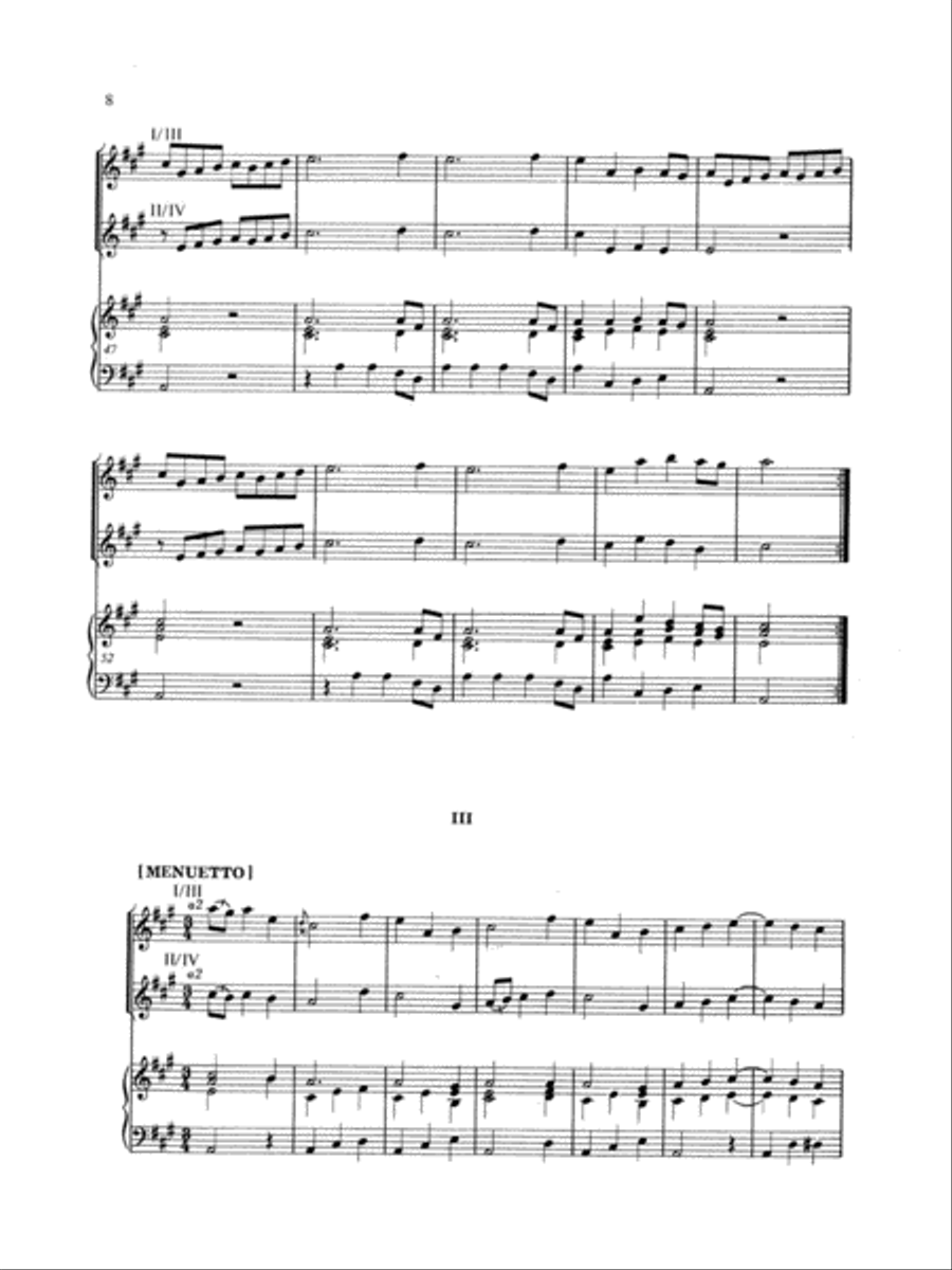 Concerto à 4 in A Major Flute scores gallery preview page 3