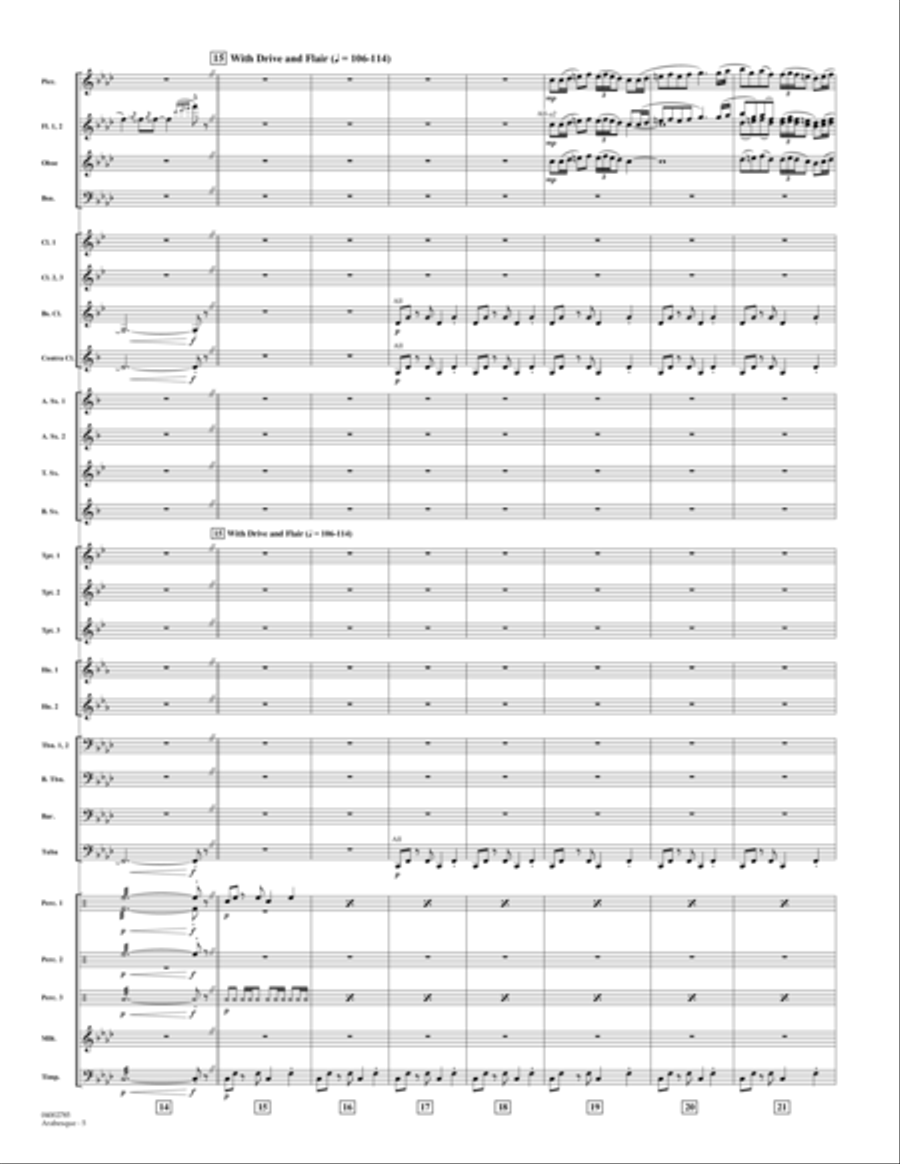 Arabesque - Full Score Concert Band scores gallery preview page 5