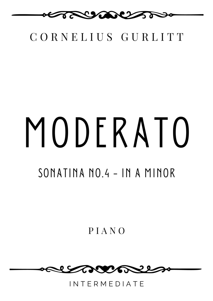 Gurlitt - Moderato from Sonatina No. 4 in A minor - Intermediate Chamber Music scores gallery preview page 1