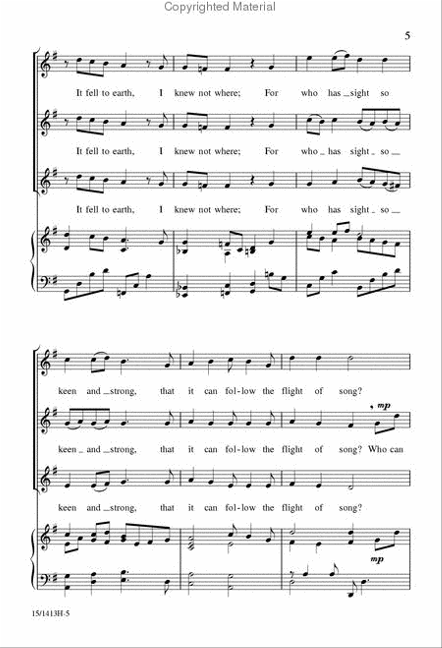 The Arrow and the Song SSA scores gallery preview page 4