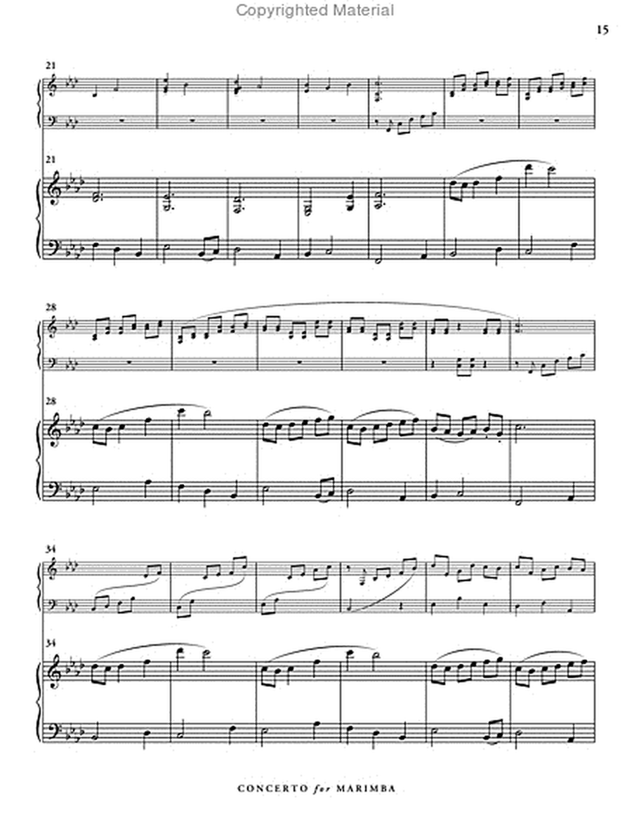 Concerto for Marimba & Wind Ensemble (piano reduction)