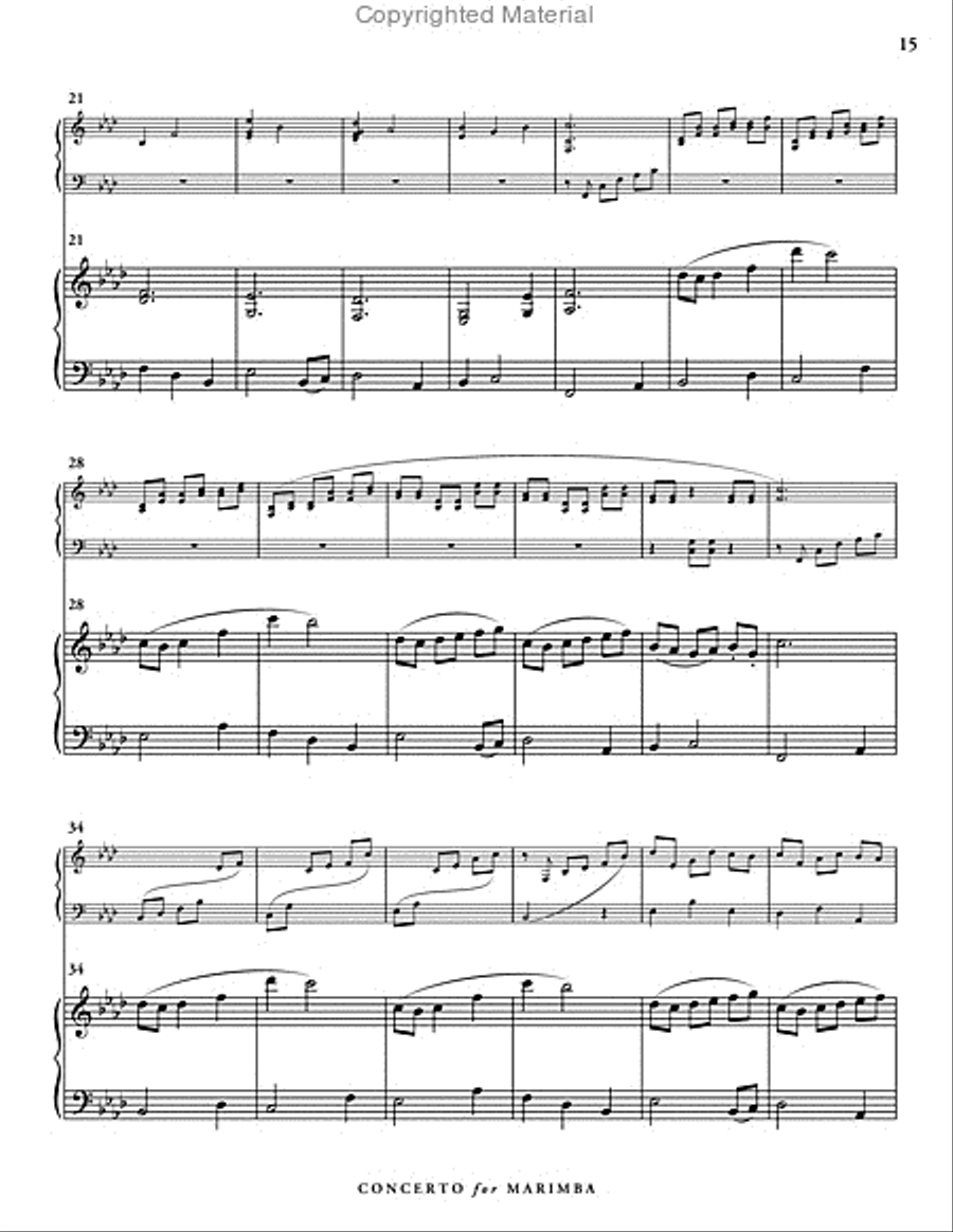 Concerto for Marimba & Wind Ensemble (piano reduction)