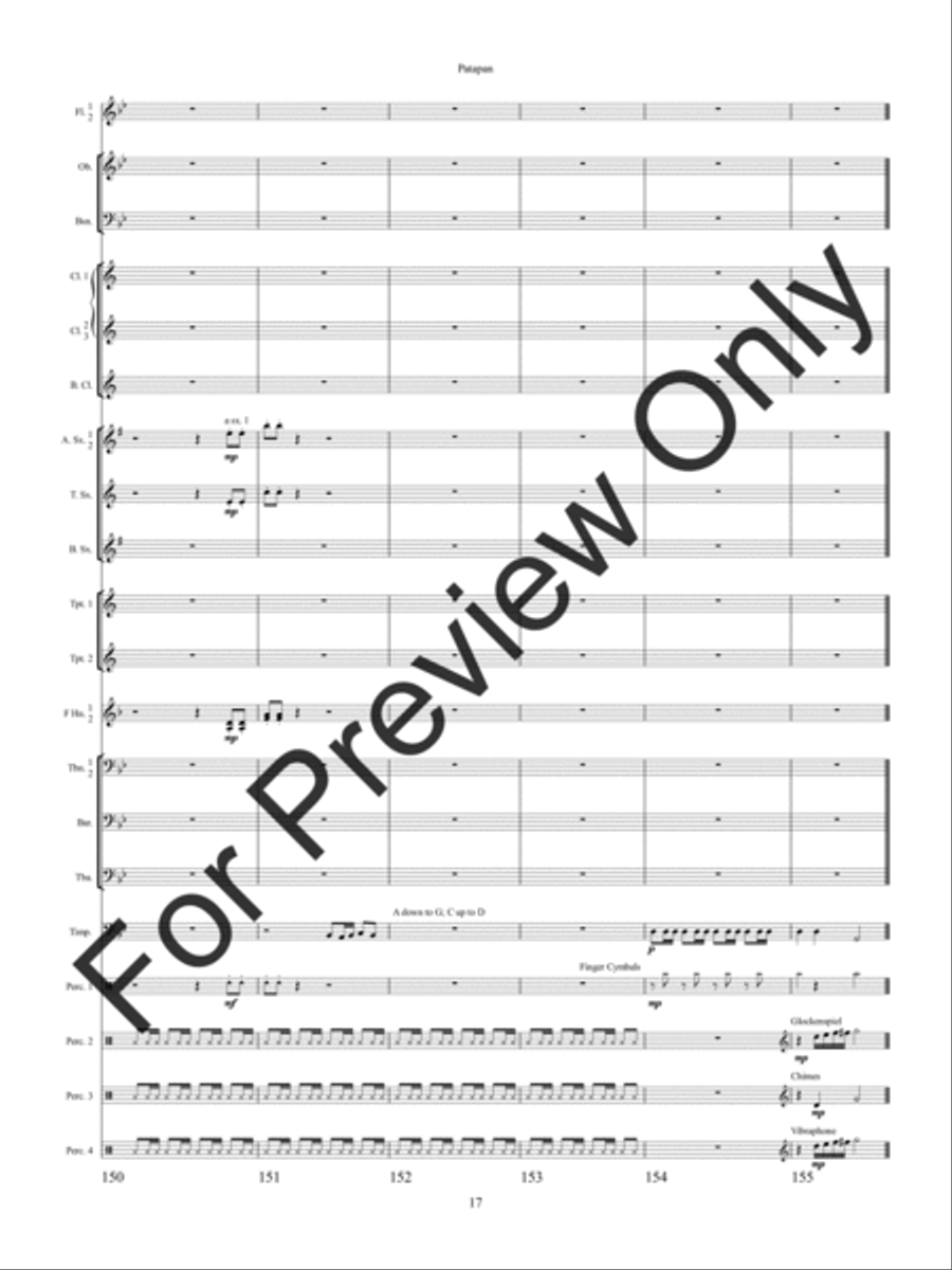 Patapan (Score) Concert Band scores gallery preview page 20