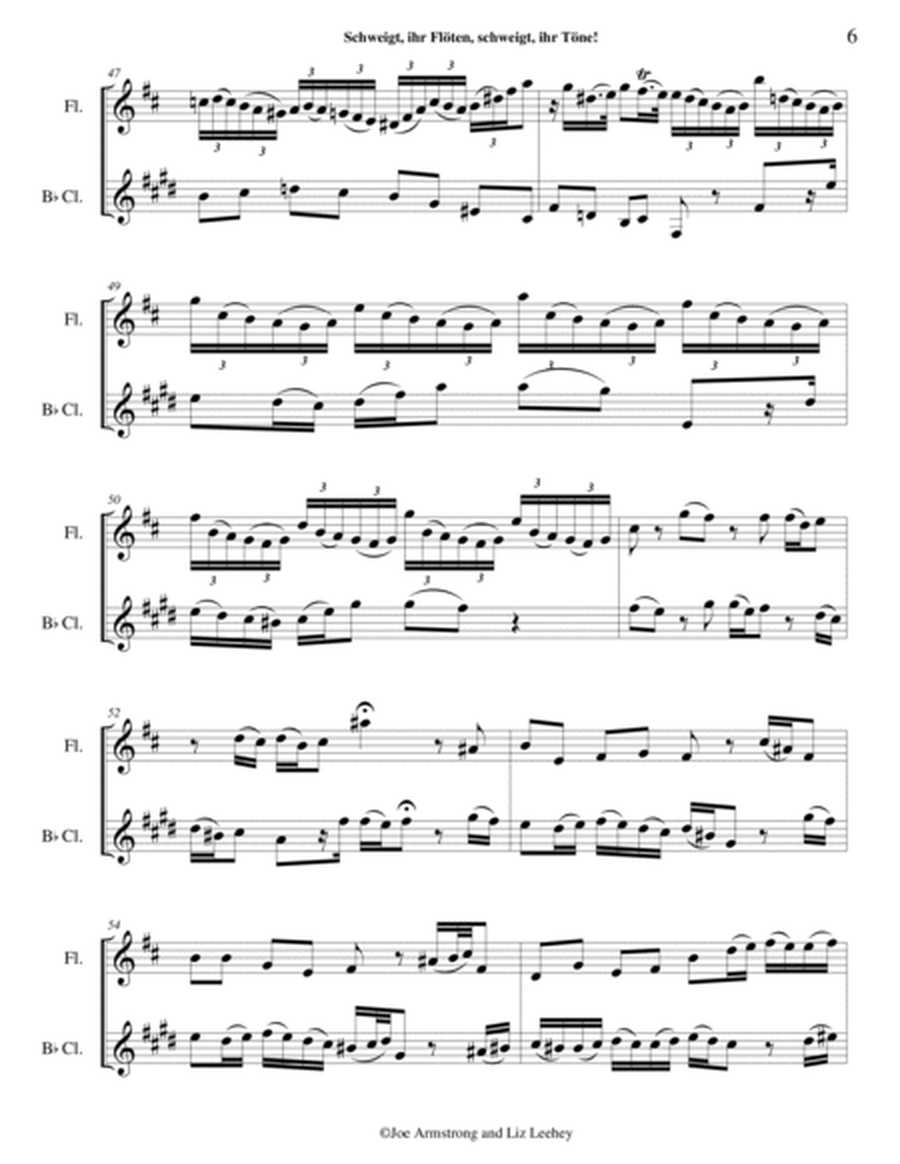 Schweigt, ihr Floten, schweigt, ihr Tone! (Be silent, flutes, silence your tones!) from Cantata BWV